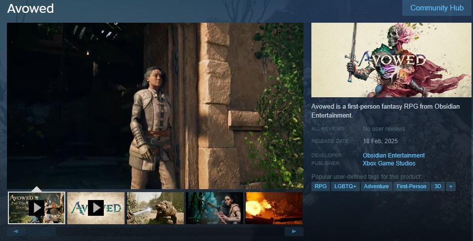 Imagem de gameplay de Avowed