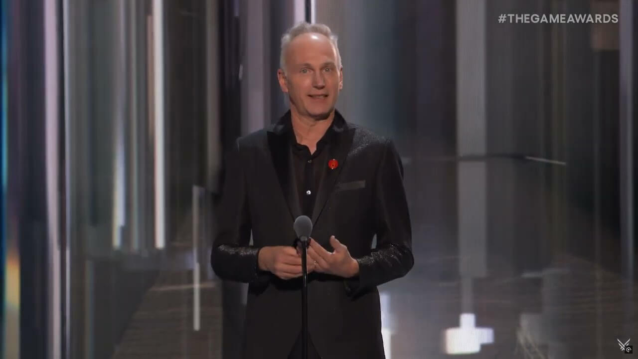 Sven Vink no palco do Game Awards 2024