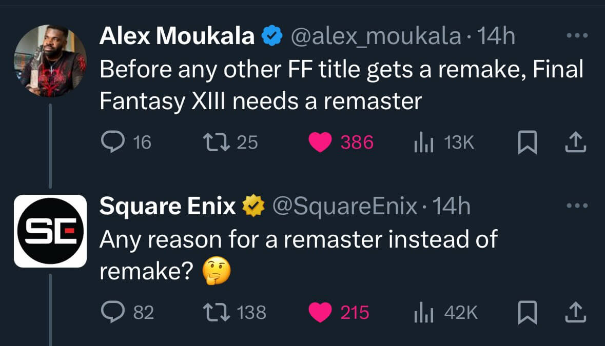 Remake de Final Fantasy XIII a caminho?